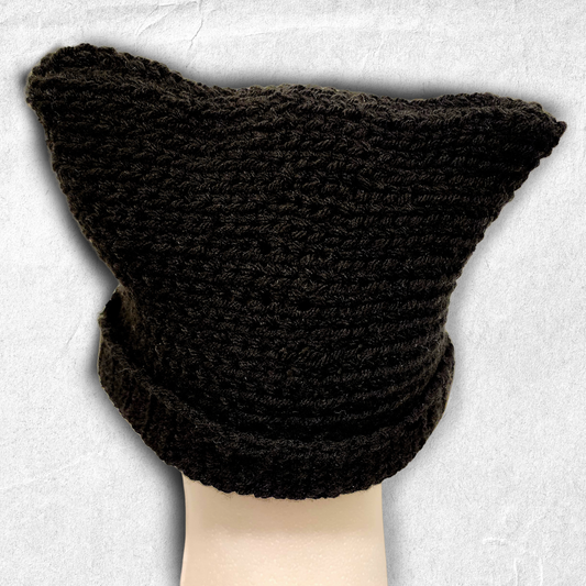Crochet Catter-beanie - Black