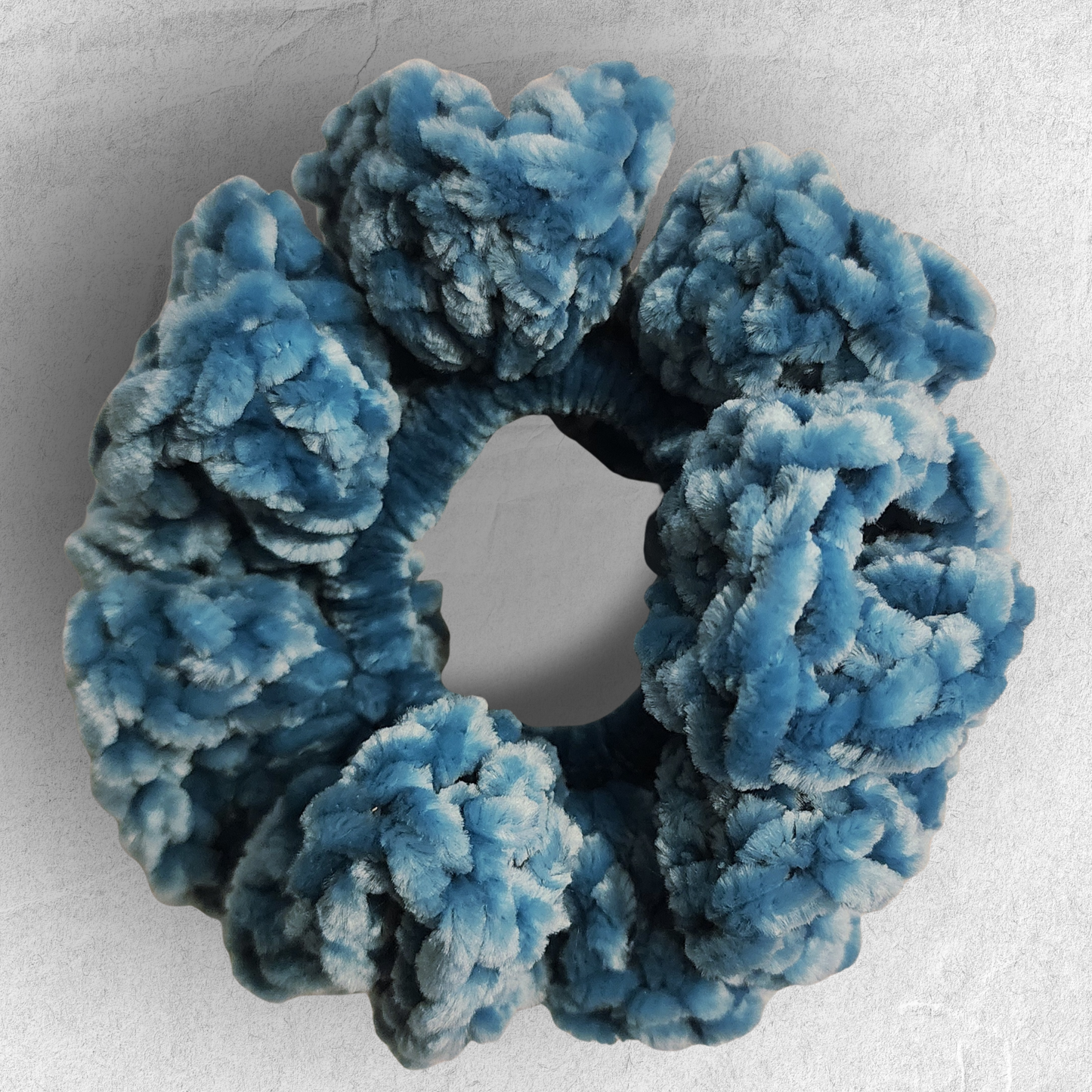 Crochet Velvet Scrunchie – Biscay Bay