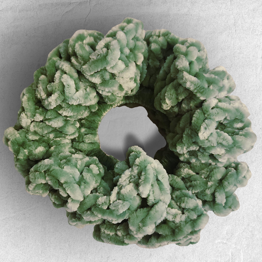 Crochet Velvet Scrunchie – Watercress