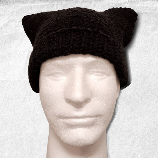 Crochet Catter-beanie - Black