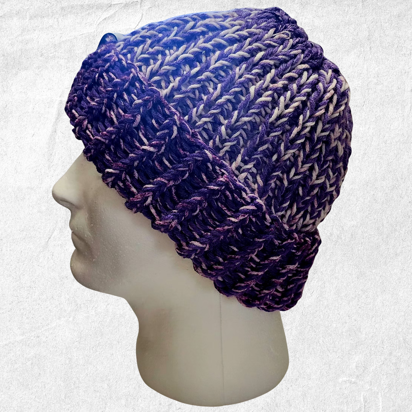 Chunky Knit Beanie – Purples