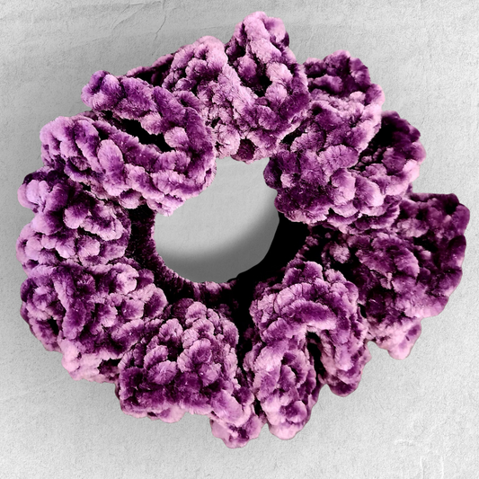 Crochet Velvet Scrunchie – Purple
