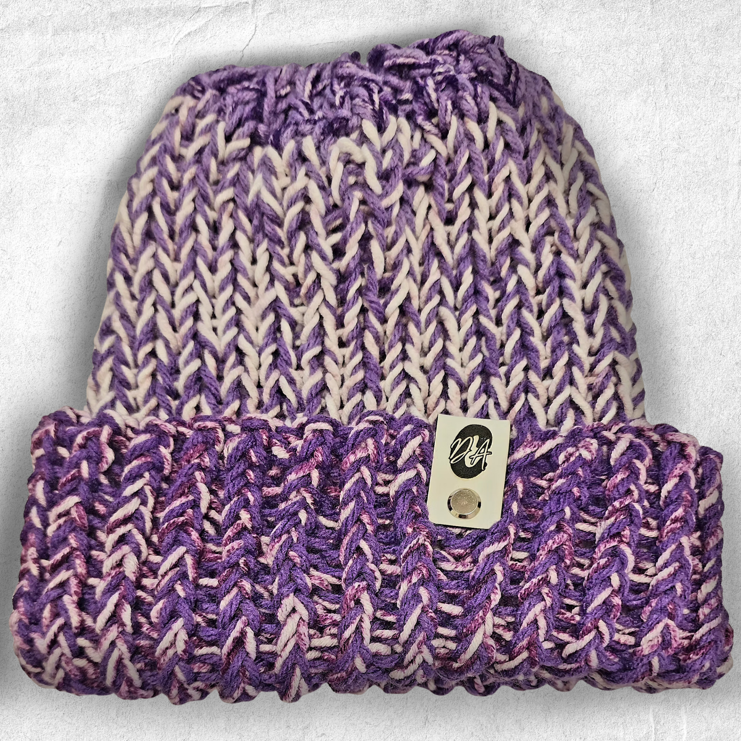 Chunky Knit Beanie – Purples